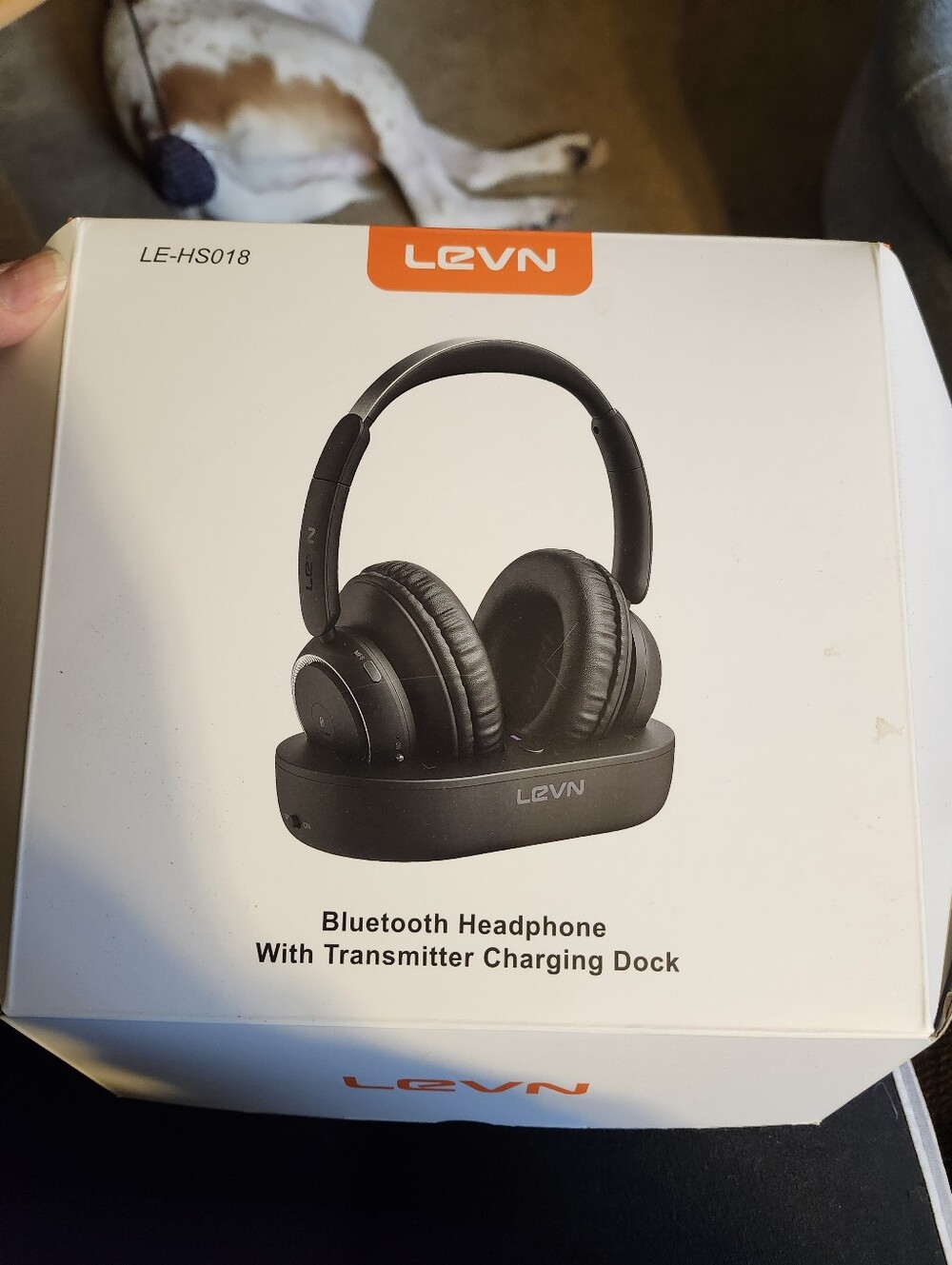 LEVN Bluetooth Headphone w Transmitter Docking Station LE-HS018